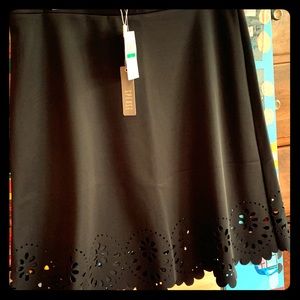 3/15 Spense black stretch neoprene skirt